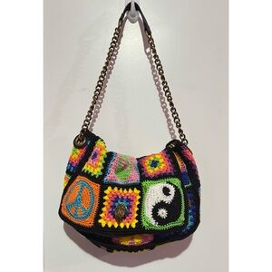 Kurt Geiger Multicolor Crochet Shoulder Bag